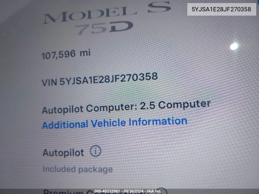 5YJSA1E28JF270358 2018 Tesla Model S 100D/75D/P100D