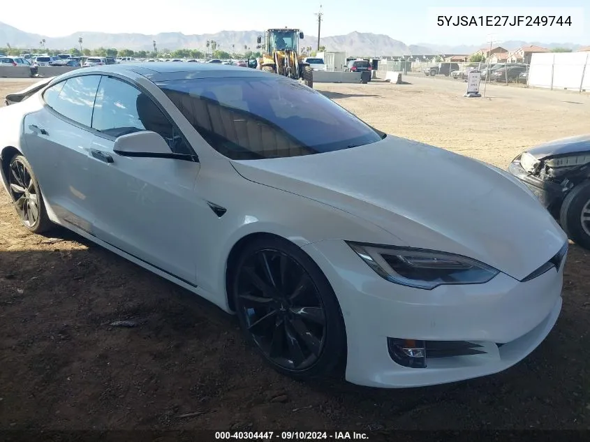 2018 Tesla Model S VIN: 5YJSA1E27JF249744 Lot: 40304447