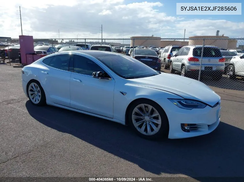 2018 Tesla Model S VIN: 5YJSA1E2XJF285606 Lot: 40438568