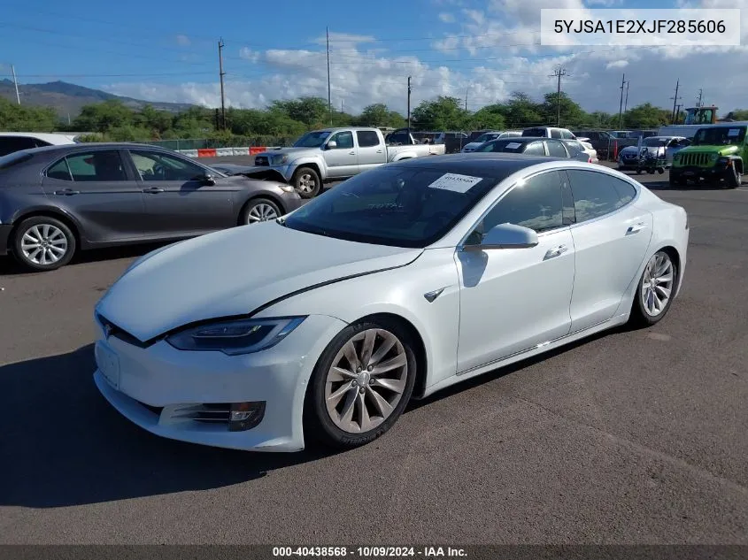 2018 Tesla Model S VIN: 5YJSA1E2XJF285606 Lot: 40438568