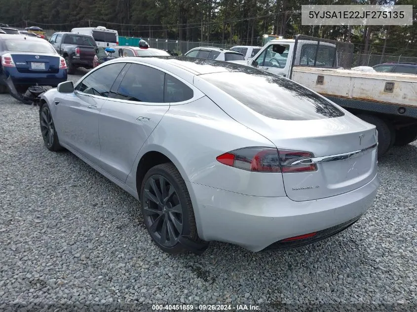 5YJSA1E22JF275135 2018 Tesla Model S 100D/75D/P100D