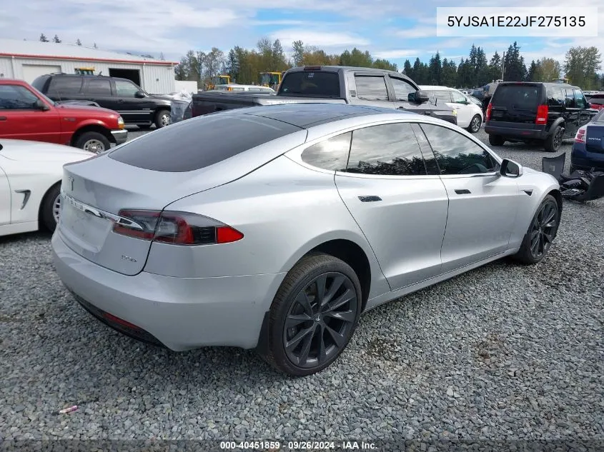 5YJSA1E22JF275135 2018 Tesla Model S 100D/75D/P100D