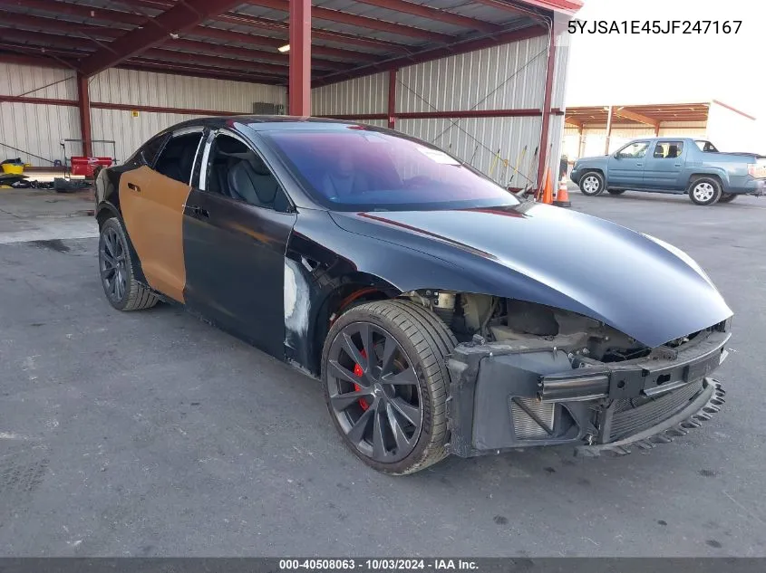 2018 Tesla Model S 100D/75D/P100D VIN: 5YJSA1E45JF247167 Lot: 40508063