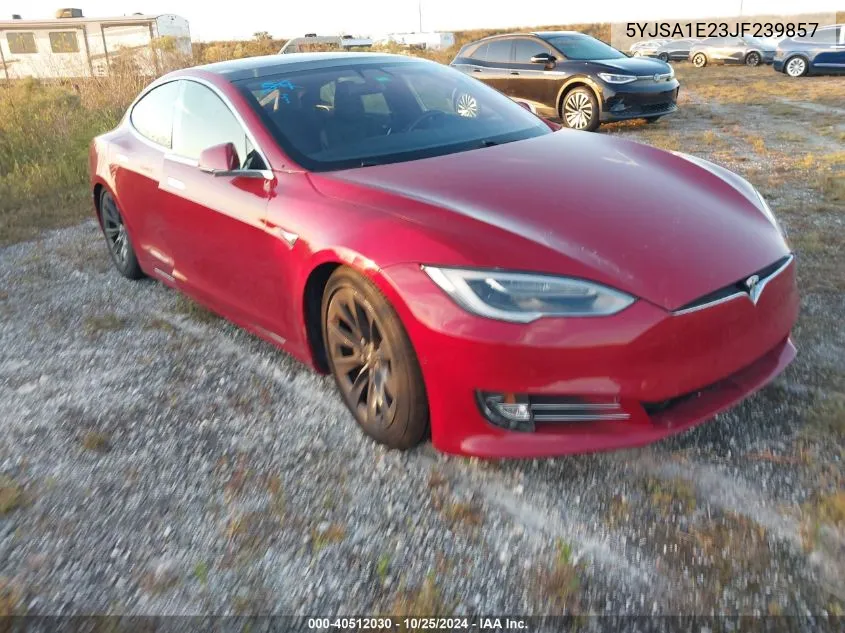 2018 Tesla Model S VIN: 5YJSA1E23JF239857 Lot: 40512030