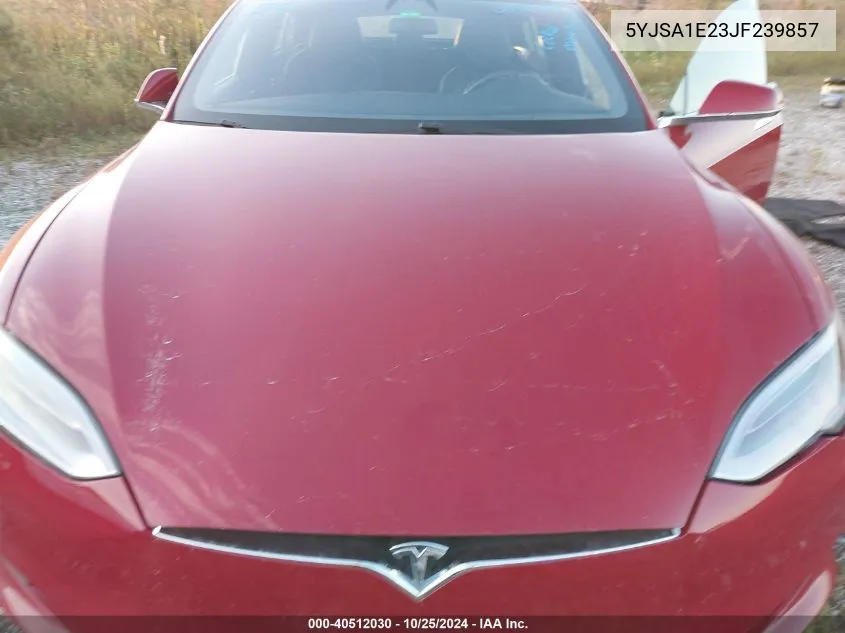 2018 Tesla Model S VIN: 5YJSA1E23JF239857 Lot: 40512030