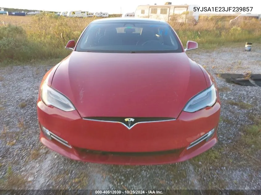 2018 Tesla Model S VIN: 5YJSA1E23JF239857 Lot: 40512030