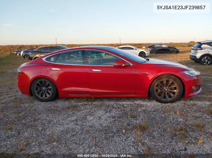 2018 Tesla Model S VIN: 5YJSA1E23JF239857 Lot: 40512030