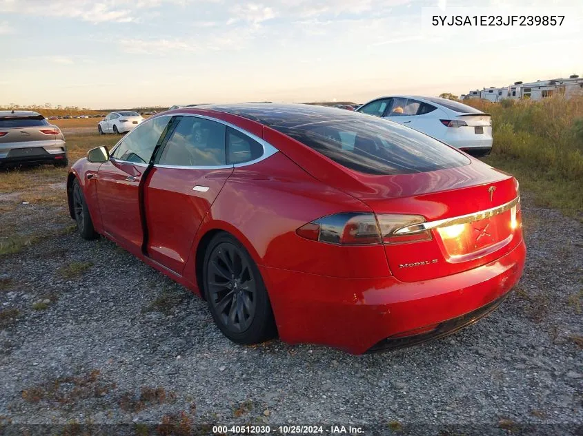 2018 Tesla Model S VIN: 5YJSA1E23JF239857 Lot: 40512030