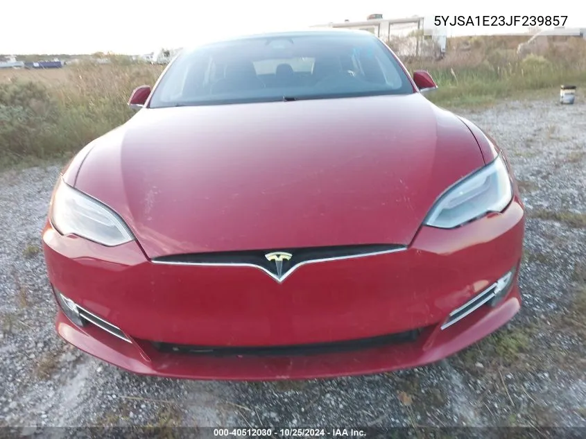 2018 Tesla Model S VIN: 5YJSA1E23JF239857 Lot: 40512030