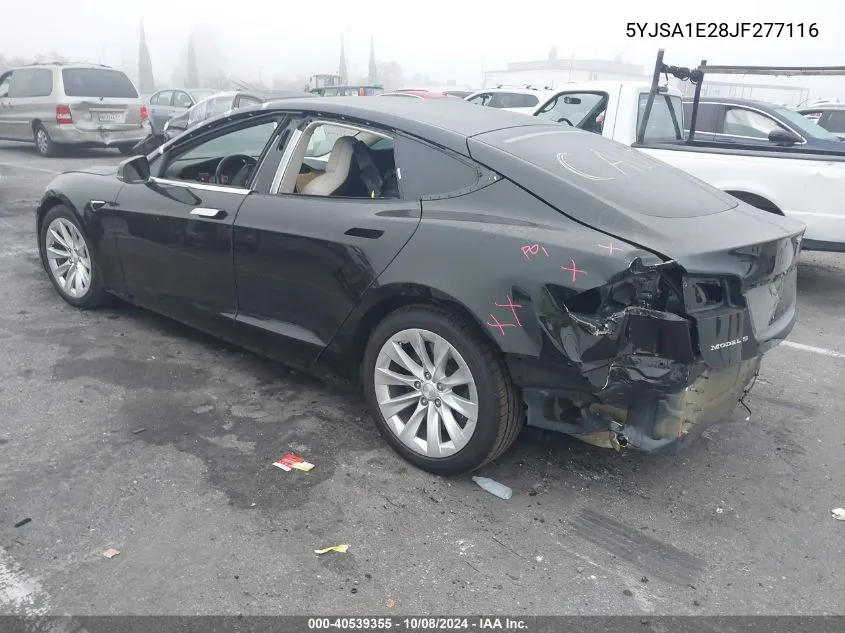 2018 Tesla Model S 100D/75D/P100D VIN: 5YJSA1E28JF277116 Lot: 40539355