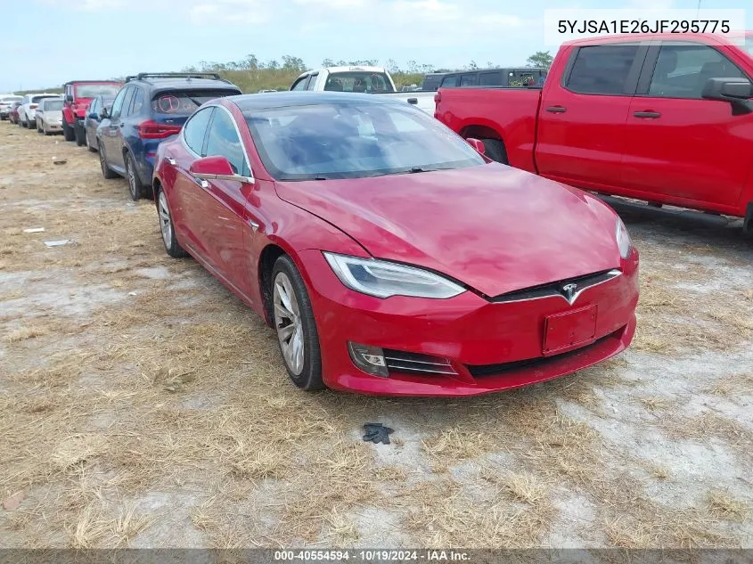 2018 Tesla Model S 100D/75D/P100D VIN: 5YJSA1E26JF295775 Lot: 40554594