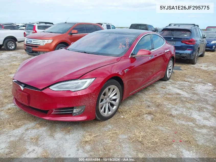 2018 Tesla Model S 100D/75D/P100D VIN: 5YJSA1E26JF295775 Lot: 40554594