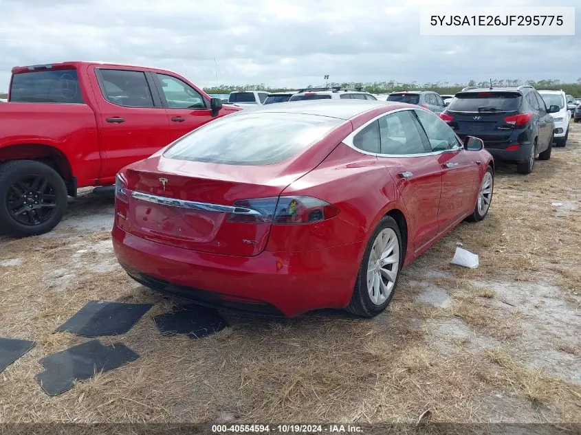 2018 Tesla Model S 100D/75D/P100D VIN: 5YJSA1E26JF295775 Lot: 40554594