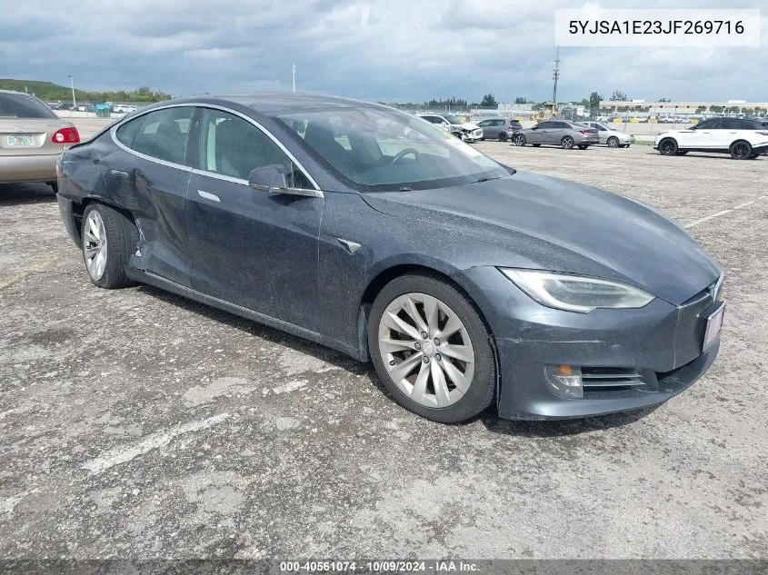 2018 Tesla Model S 100D/75D/P100D VIN: 5YJSA1E23JF269716 Lot: 40561074