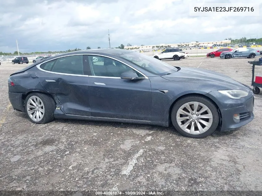 2018 Tesla Model S 100D/75D/P100D VIN: 5YJSA1E23JF269716 Lot: 40561074