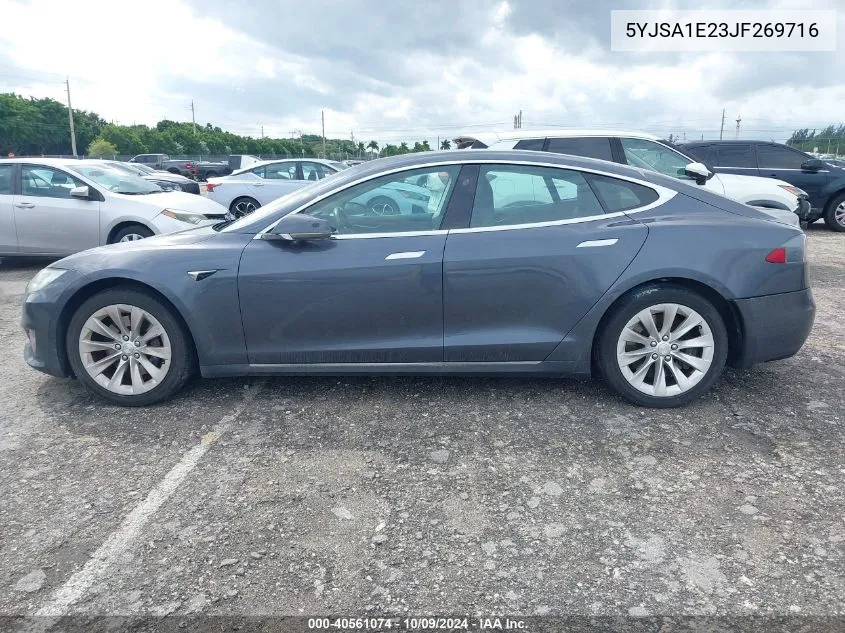 2018 Tesla Model S 100D/75D/P100D VIN: 5YJSA1E23JF269716 Lot: 40561074