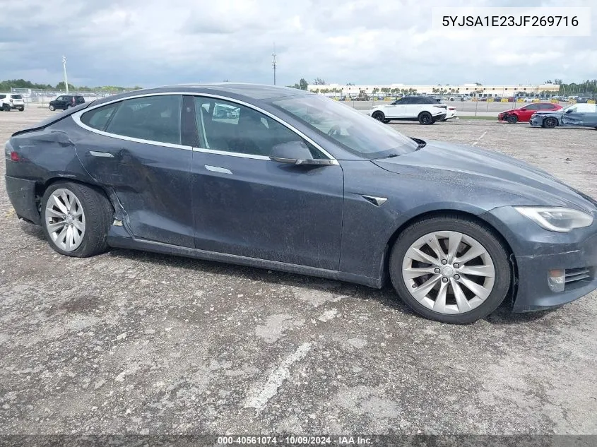 2018 Tesla Model S 100D/75D/P100D VIN: 5YJSA1E23JF269716 Lot: 40561074