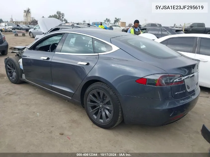 2018 Tesla Model S 100D/75D/P100D VIN: 5YJSA1E23JF295619 Lot: 40612344