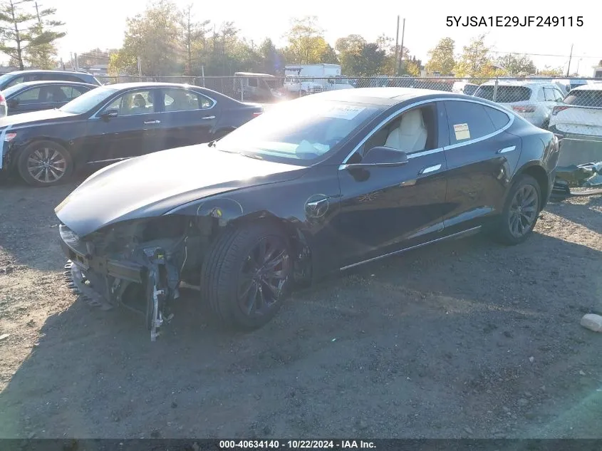 2018 Tesla Model S 100D/75D/P100D VIN: 5YJSA1E29JF249115 Lot: 40634140