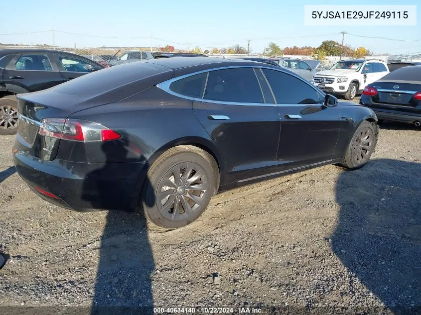 2018 Tesla Model S 100D/75D/P100D VIN: 5YJSA1E29JF249115 Lot: 40634140