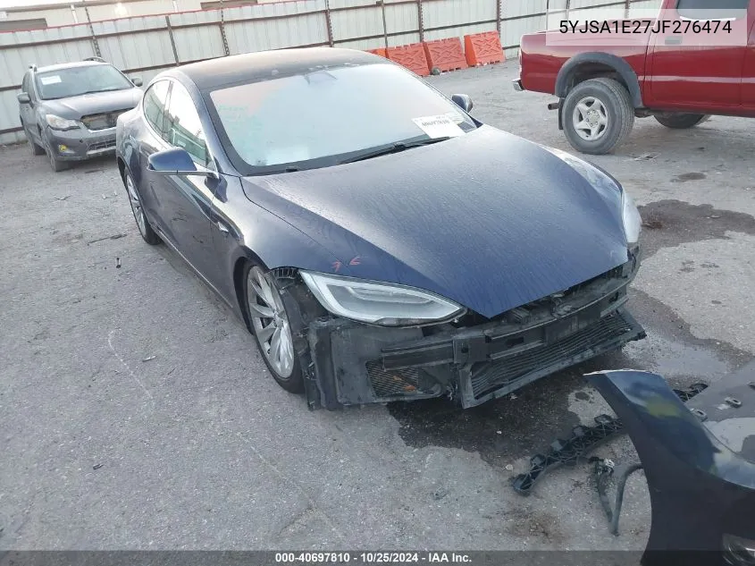 2018 Tesla Model S 100D/75D/P100D VIN: 5YJSA1E27JF276474 Lot: 40697810