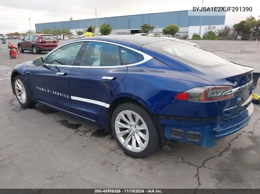 2018 Tesla Model S 100D/75D/P100D VIN: 5YJSA1E2XJF291390 Lot: 40778125