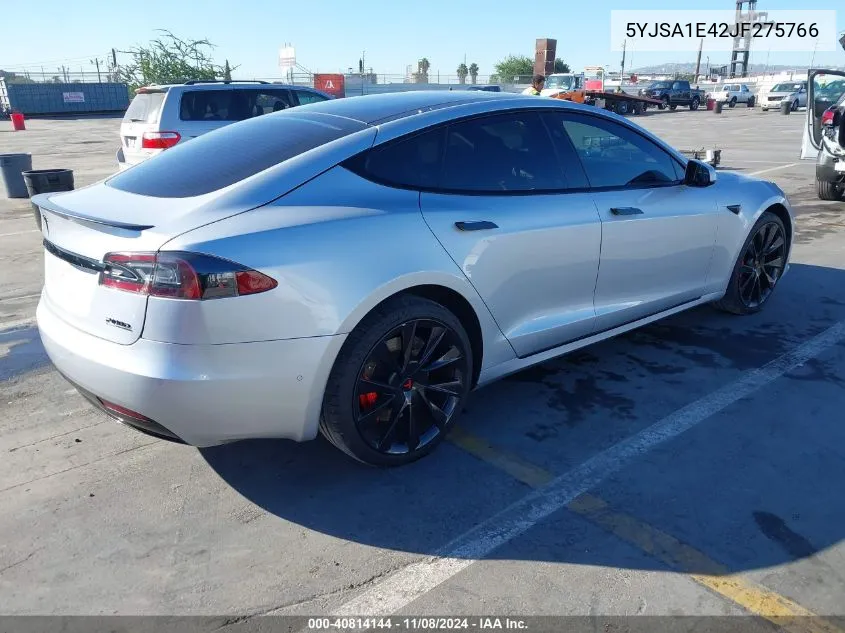 2018 Tesla Model S 100D/75D/P100D VIN: 5YJSA1E42JF275766 Lot: 40814144