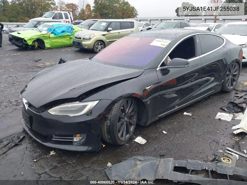 2018 Tesla Model S 100D/75D/P100D VIN: 5YJSA1E41JF255038 Lot: 40865520