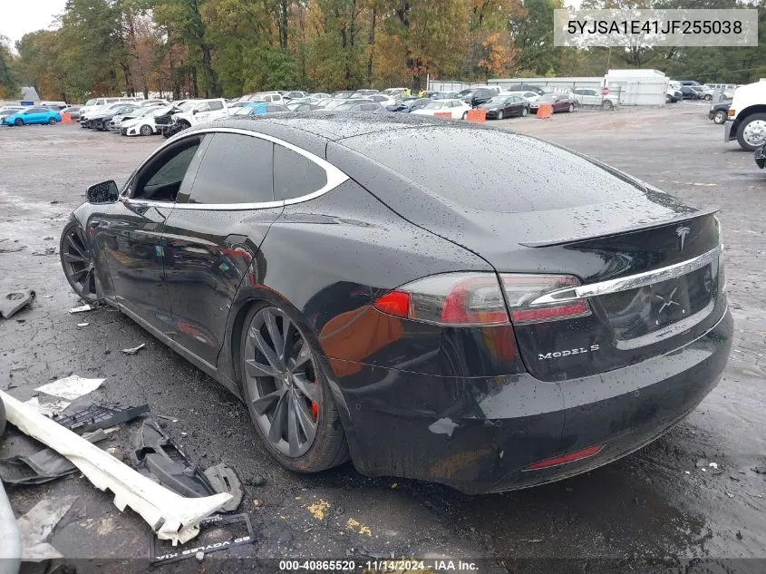 2018 Tesla Model S 100D/75D/P100D VIN: 5YJSA1E41JF255038 Lot: 40865520