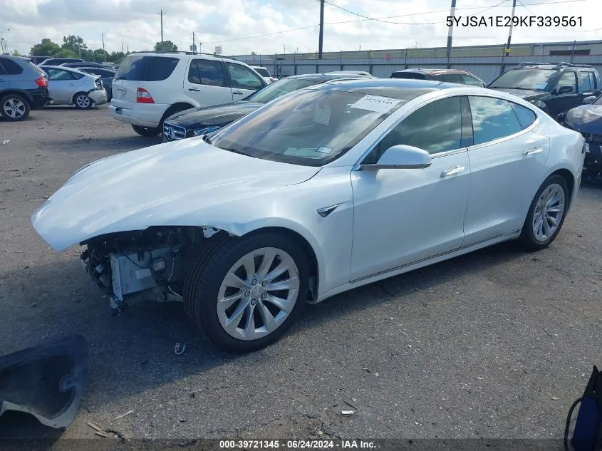 2019 Tesla Model S 100D/75D/Long Range/Standard Range VIN: 5YJSA1E29KF339561 Lot: 39721345