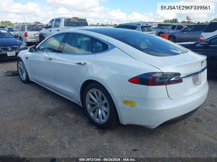 5YJSA1E29KF339561 2019 Tesla Model S 100D/75D/Long Range/Standard Range