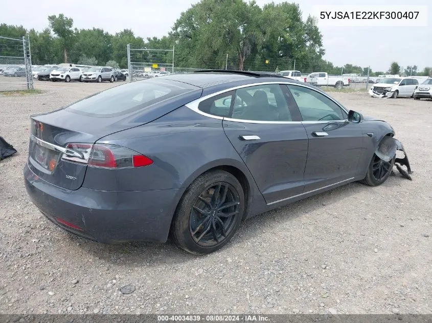 5YJSA1E22KF300407 2019 Tesla Model S 100D/75D/Long Range/Standard Range