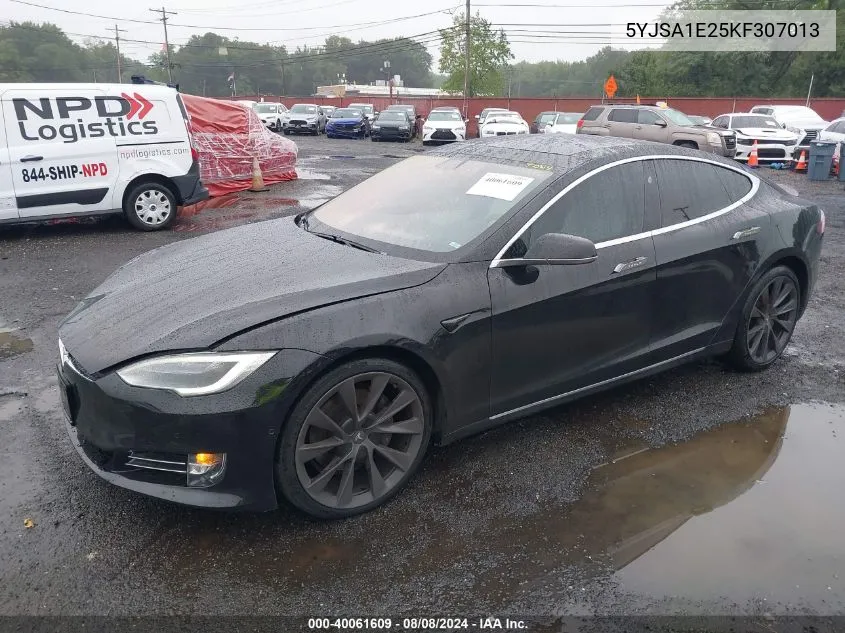 2019 Tesla Model S 100D/75D/Long Range/Standard Range VIN: 5YJSA1E25KF307013 Lot: 40061609