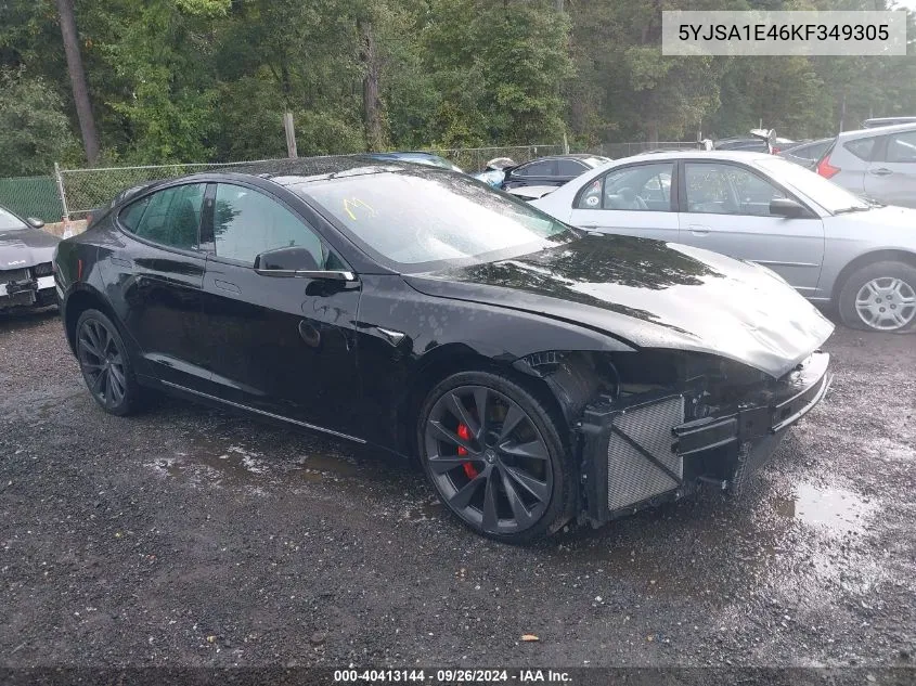 2019 Tesla Model S 100D/Long Range/P100D/Performance VIN: 5YJSA1E46KF349305 Lot: 40413144