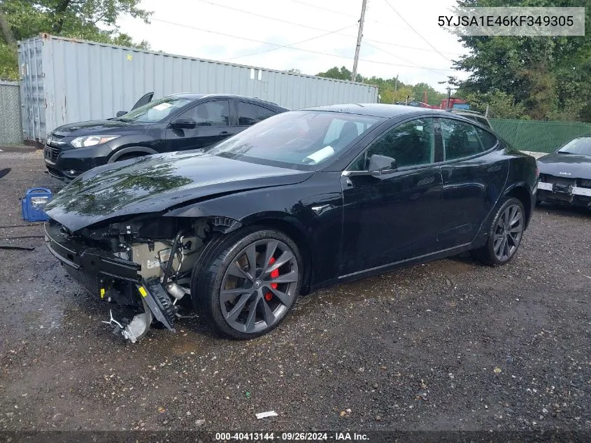 2019 Tesla Model S 100D/Long Range/P100D/Performance VIN: 5YJSA1E46KF349305 Lot: 40413144