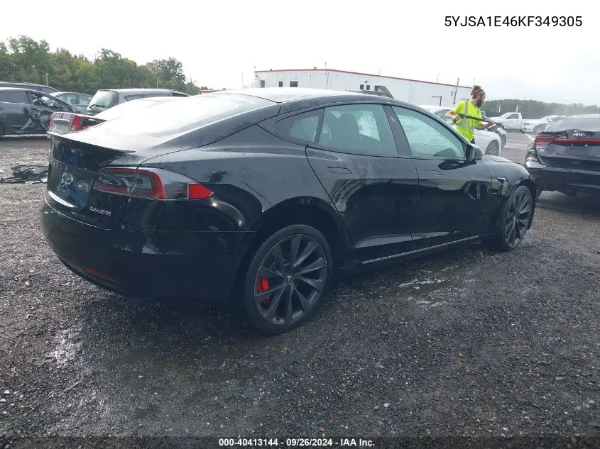 2019 Tesla Model S 100D/Long Range/P100D/Performance VIN: 5YJSA1E46KF349305 Lot: 40413144