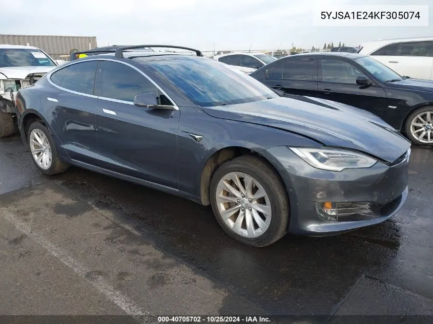 2019 Tesla Model S 100D/75D/Long Range/Standard Range VIN: 5YJSA1E24KF305074 Lot: 40705702