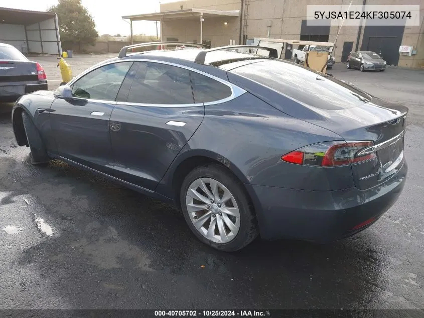 2019 Tesla Model S 100D/75D/Long Range/Standard Range VIN: 5YJSA1E24KF305074 Lot: 40705702