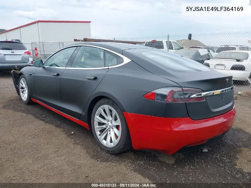 2020 Tesla Model S Performance Dual Motor All-Wheel Drive VIN: 5YJSA1E49LF364169 Lot: 40318123