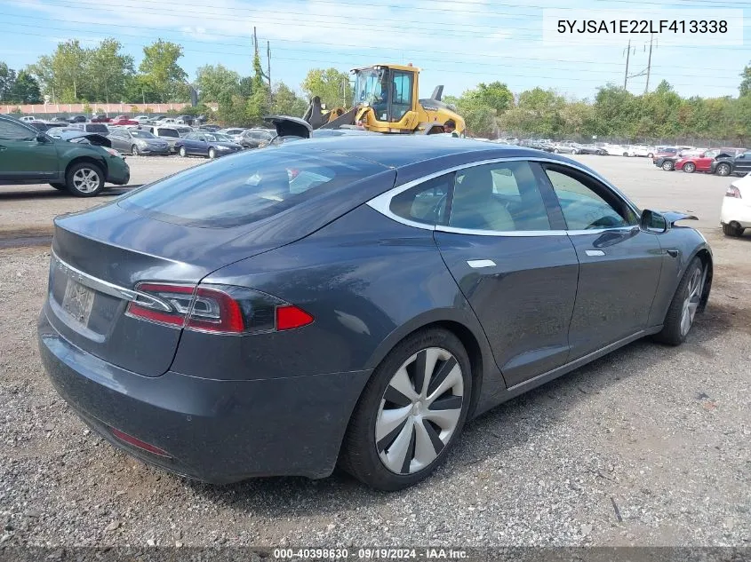 2020 Tesla Model S Long Range Dual Motor All-Wheel Drive/Long Range Plus Dual Motor All-Wheel Drive VIN: 5YJSA1E22LF413338 Lot: 40398630