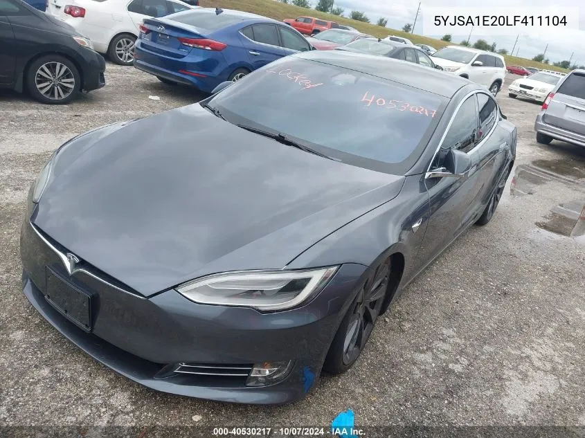 2020 Tesla Model S Long Range Dual Motor All-Wheel Drive/Long Range Plus Dual Motor All-Wheel Drive VIN: 5YJSA1E20LF411104 Lot: 40530217