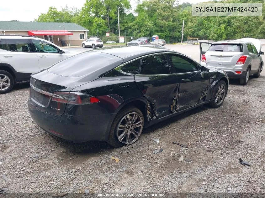 5YJSA1E27MF424420 2021 Tesla Model S Long Range Dual Motor All-Wheel Drive/Long Range Plus Dual Motor All-Wheel Drive