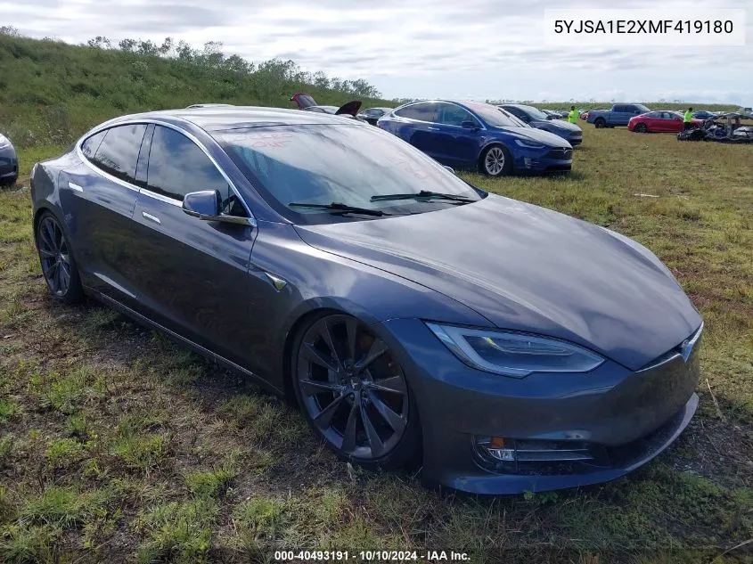 2021 Tesla Model S Long Range Dual Motor All-Wheel Drive/Long Range Plus Dual Motor All-Wheel Drive VIN: 5YJSA1E2XMF419180 Lot: 40493191