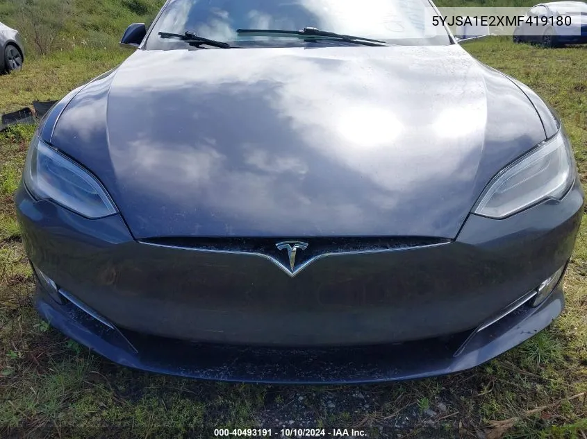 2021 Tesla Model S Long Range Dual Motor All-Wheel Drive/Long Range Plus Dual Motor All-Wheel Drive VIN: 5YJSA1E2XMF419180 Lot: 40493191