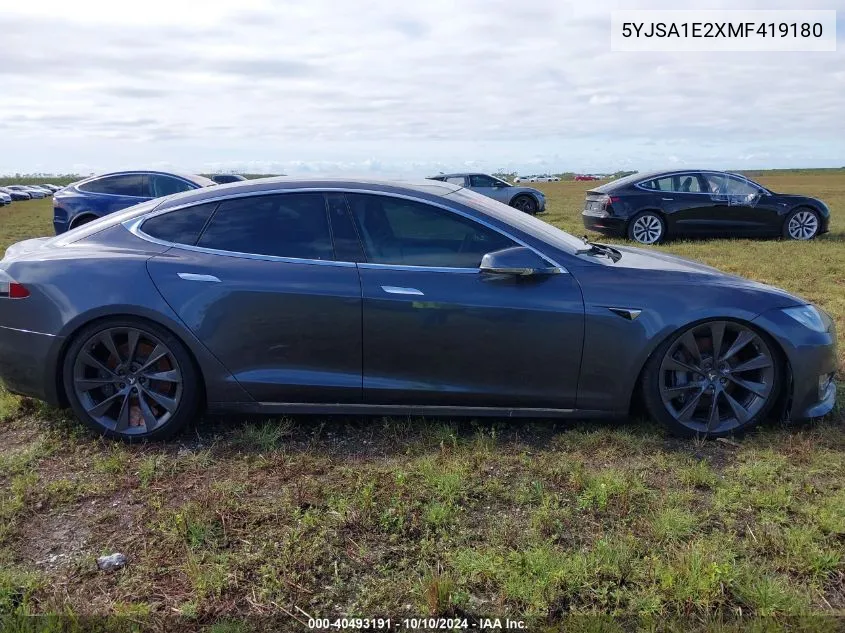 2021 Tesla Model S Long Range Dual Motor All-Wheel Drive/Long Range Plus Dual Motor All-Wheel Drive VIN: 5YJSA1E2XMF419180 Lot: 40493191