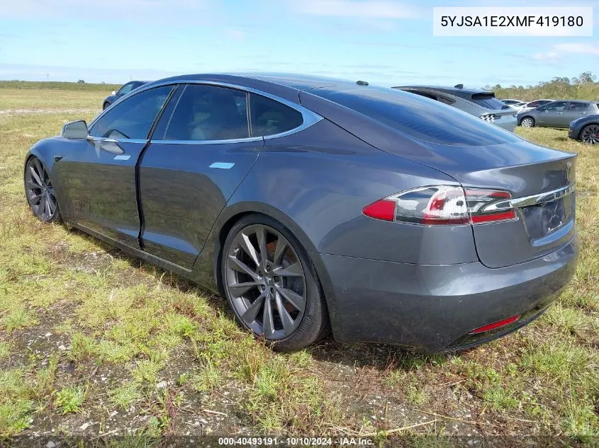 2021 Tesla Model S Long Range Dual Motor All-Wheel Drive/Long Range Plus Dual Motor All-Wheel Drive VIN: 5YJSA1E2XMF419180 Lot: 40493191