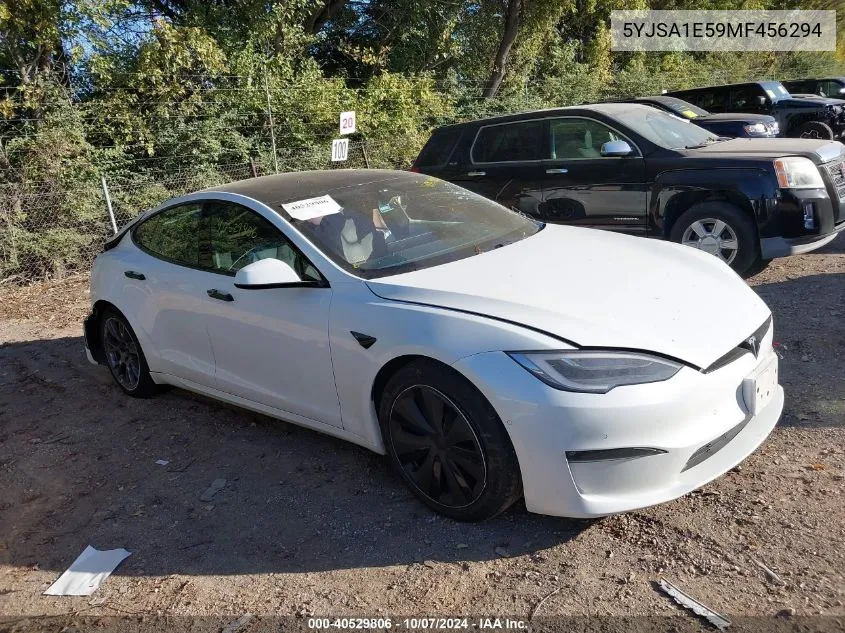 2021 Tesla Model S VIN: 5YJSA1E59MF456294 Lot: 40529806