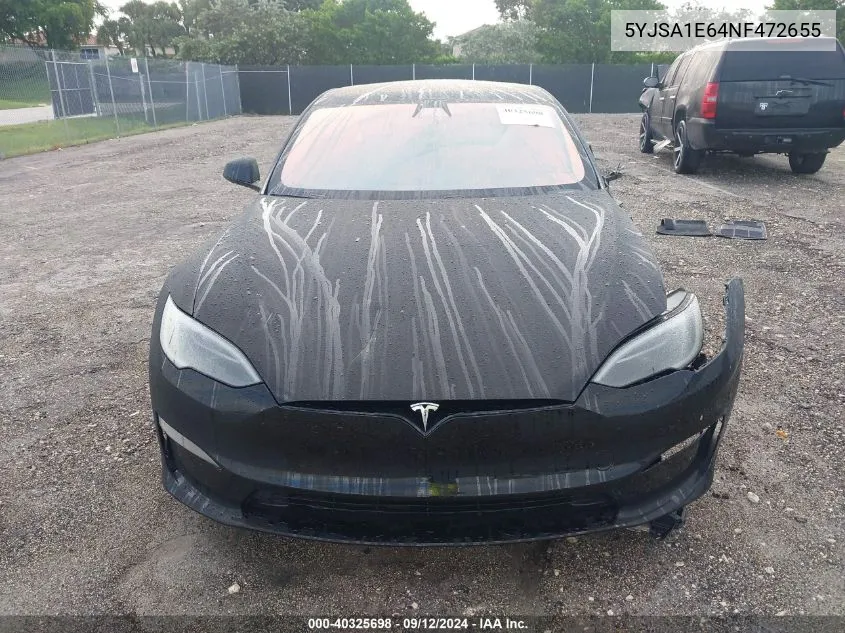 5YJSA1E64NF472655 2022 Tesla Model S