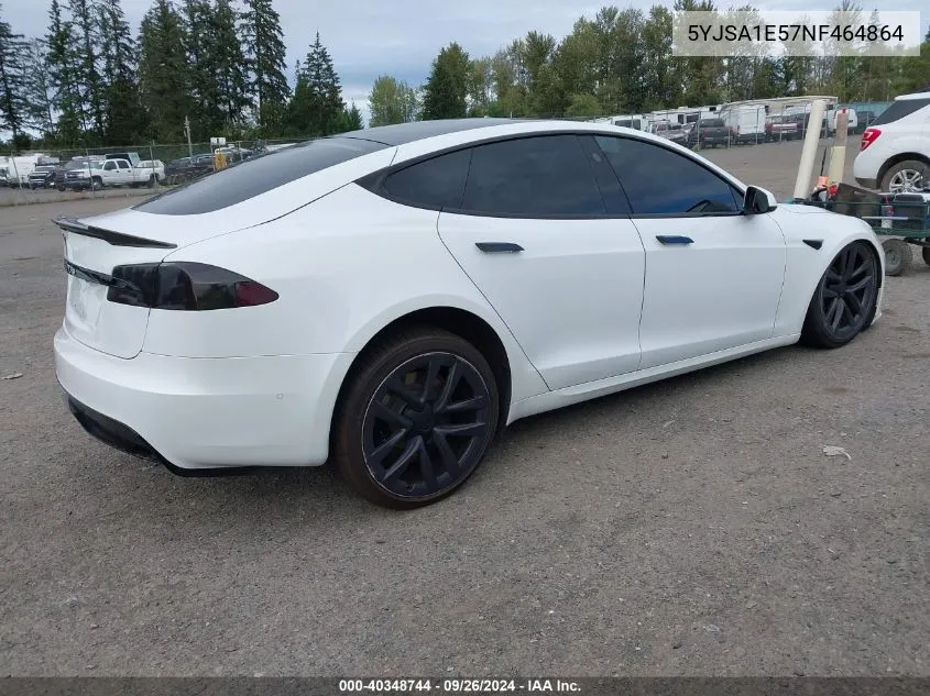 2022 Tesla Model S Dual Motor All-Wheel Drive VIN: 5YJSA1E57NF464864 Lot: 40348744