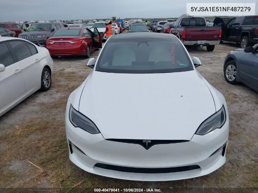 2022 Tesla Model S VIN: 5YJSA1E51NF487279 Lot: 40479041